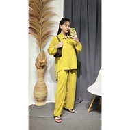WFS88 Fashion Suit LatestWanita AZALEA ONE SET CRINCLE/ WOMEN'S CRINCLE AIRFLOW SUIT/ Women's Set/ C