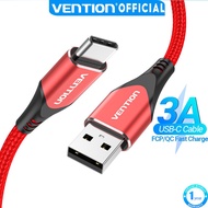 Vention 3A Type C Cable Android Charger Aluminum Alloy 1m Fast Charging USB C Cable Charger Cord And