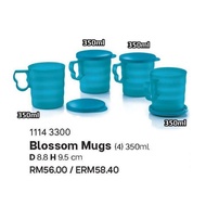 Tupperware Blossom Mugs/Cawan Set Hidang Minum  (4pcs)