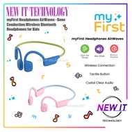 myFirst Headphones AirWaves - Bone Conduction Wireless Bluetooth Headphones for Kids