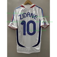 2006 France ZIDANE Top Quality Away Retro Soccer Jersey custom T-shirt Football Jersey HENRY
