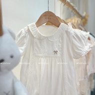 66-90 Baby Short-Sleeved Baby Onesie Girls Doll Collar Puff Sleeve Onesie Baby Girl Onesie Girls Bab