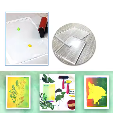New Transparent Gel Printing Plate Reusable Silicone Gel Plate Gel Press Monoprinting Gel Arts Clear