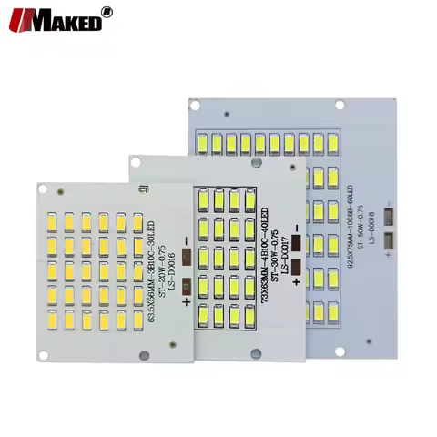 1PC LED PCB Floodlight Plate10W 20W 30W 50W 100W SMD 5730 Aluminum Heatsink Light Source Replace Pan