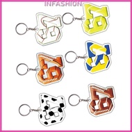 INF 6 Pieces Colorful Acrylic Keychain Pendants 67 Athletic Designs for Keys Bags