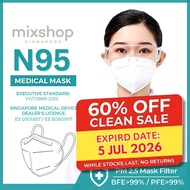 mixshop N95 Medical Mask, KN95 Face Mask, Surgical Mask, BFE>99%,  PFE>99%, PM 2.5 Mask Filter