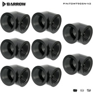 Barrow 4/6/8PCS TDWT90SN-V2 double internal G1/4'' thread 90 degree Fitting Adapter water cooling Ad