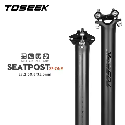 TOSEEK ZF-ONE Carbon Seatpost Offset 0mm Bike MTB Cycling Road Seat Tube Mountain Bicycle Seat Post 