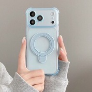 1pc Dopamine Pivot Magnetic Phone Holder, Matte Semi-Transparent/Full Corner Protection/Anti-Drop/Fr