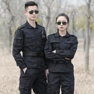 【Climber】Black Uniforms Training Clothes Men Tactical Jacket Cargo Pant Special Force Clothes Female