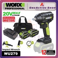 WORX 20V Brushless Impact Wrench WU279 - 1 Year Warranty (WORX IMPACT WRENCH WORX CORDLESS IMPACT WR