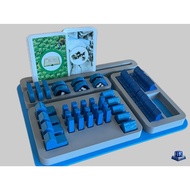 Settlers of Catan Piece Tray with Card Slots(Compatible with Catan - Seafarers and Catan - Cities & 