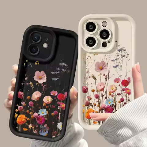 Minimalist Fresh Flower Plants Phone Case For Samsung Galaxy M34 M31 M51 M30S M23 M20 M11 M15 J4 J6 