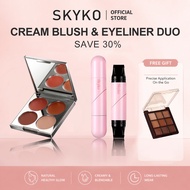 SKYKO 2PCS Set With Eyeliner Stamp & 4 in 1 Blush Cream Palatte Makeup Set Waterproof Longlasting