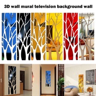 Top Walpaper Stiker Dinding Stiker Kaca Cermin Dekorasi 3D Motif Pohon