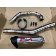100% Original AHM M3 Racing Exhaust (Free Bubble Wrap) LC135 4S &amp; 5S / Y15ZR For Motorcycle