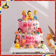 6 in 1 PrincessTheme Happy Birthday Cake Topper Decoration Girl