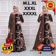 TERLARIS/ GAMIS BATIK MOTIF KUPU/ GAMIS BATIK WANITA KOMBINASI POLOS