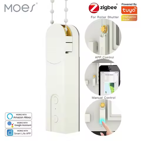 MOES New ZigBee Smart DIY Motorized Roller Blinds/Shades Drive Motor Hub Tuya Smart Life APP Alexa G