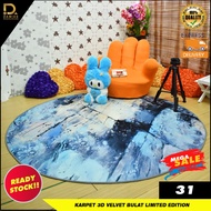 Nordic Round Carpet Living Room KARPET BULAT ROUND CARPET Carpet Bedroom Karpet Bulat Anti Slip Carp