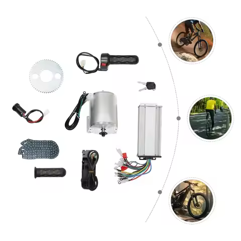 3000W Electric Brushless DC Motor, W/ 3-Speed Control, 48-72V 4900RPM Direct Current Motors Complete