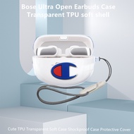 For Bose Ultra Open Earbuds Case Clear Soft Case Creative Champion Cartoon Bose QuietComfort Ultra Soft Case Cute Lanyard Pendant Bose QuietComfort EarBuds II Protective Cover