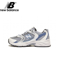 [กล่องเดิม] New Balance NB530  ระบายอากาศได้  forum low รองเท้าวิ่ง ผู้ชายและผู้หญิง เหล็กสีฟ้า