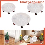 [Sharprepublic] Plant with Rolling Plant Stand Multifunctional Round Pot Mover Plant for Potted Plant