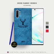 Samsung Galaxy A10s A20s A30s A40s A50 A50s M30 Embossed Deer Cloth Fabric Phone Case Cover Casing