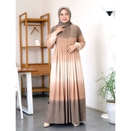 SIZE L XXL GAMIS GRADASI BROWN PEACH BAHAN RAYON PREMIUM TEBAL ADEM / GAMIS RAYON TWILL / GAMIS HITA