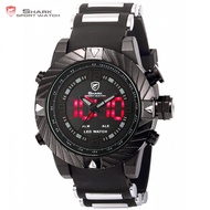 Goblin Shark Watch 3D Logo Dual Movement Full Black Analog Silicone Strap SH165