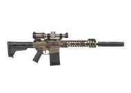 ARES AR308M - 豪華版 電動槍AEG 附專用槍箱 雙彈匣 瞄準鏡 消音管 7.62 狙擊槍