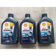 SHELL ADVANCE AX7 4T OIL SYNTHETIC BASED (100% ORIGINAL) 10W30 10W40 15W50 MOTORCYCLE ENGINE OIL SHE