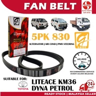 S2U Gaido Fan Belt Toyota Liteace KM36 Dyna Petrol Air Cond Alternator Power Steering Belt 5PK830 Ta
