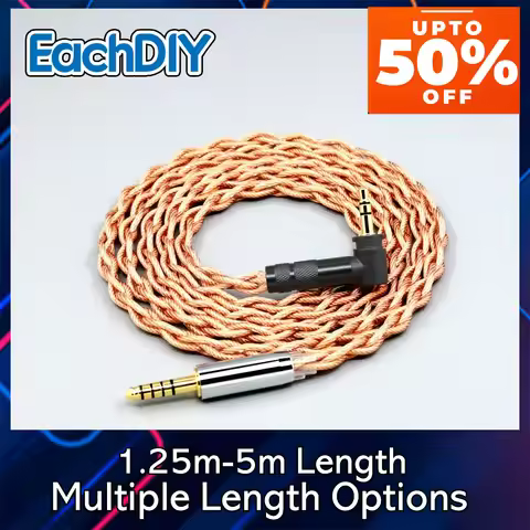 Shielding Graphene Mixed Earphone Cable For Fostex T50RP Mk3 T40RP Mk2 T20RP Mk2 Dekoni Audio Headph