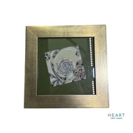 ZENTANGLE ART RENAISSANCE SQUARE PAPER TILE WITH GOLD FRAME