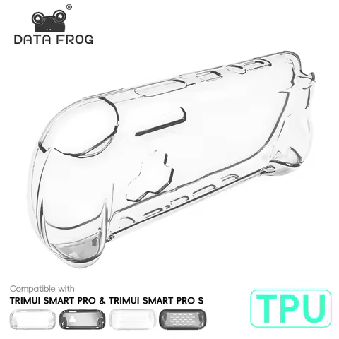 Data Frog Shockproof TPU Case for TRIMUI SMART PRO S Handheld, Clear Slim Protective Cover for TRIMU