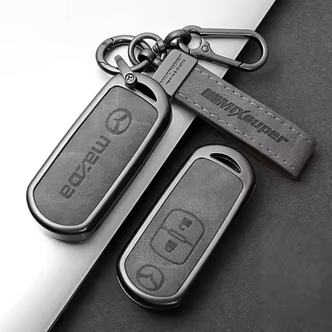 Leather Car Key Cover Key Case For Mazda 2 3 6 Axela Atenza Demio CX30 CX4 CX5 CX-5 CX8 CX-8 CX-30 C