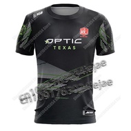 OpTic GAMING Jersey Texas Black 2025 Team Uniform Custom Men Summer Short Sleeve T-shirt For Male Es