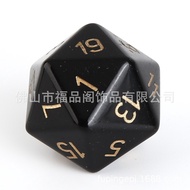 Z01 Natural Obsidian Gem Color Dice TRPG Multi-Sided Digital DND Black Gem Dice [Y]