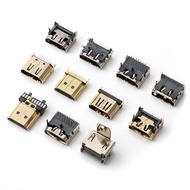 10pcs HDMI HD Interface Connector SMD 19 Pin 19P Vertical Right Angle HDMI Socket Surface Mound PCB 