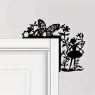 HELLOYOUNG 1pc Metal Elf Wall Art Decorative Iron Craft for Door Corner Frame Home Decor A
