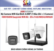 COMBO-11 - Bộ Camera Wifi Gia Đình 4.0MP (1 Đầu Ghi + 3 Camera) HIKVISION EasyLink Wifi Kit - DS-J14
