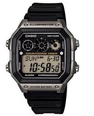 CASIO 10年電力  防水100米  數位腕錶 AE-1300WH-8A