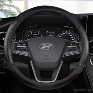 PU Leather Car Steering Wheel Cover for hyundai solaris veloster ix35 kona accent i40 santa fe ioniq