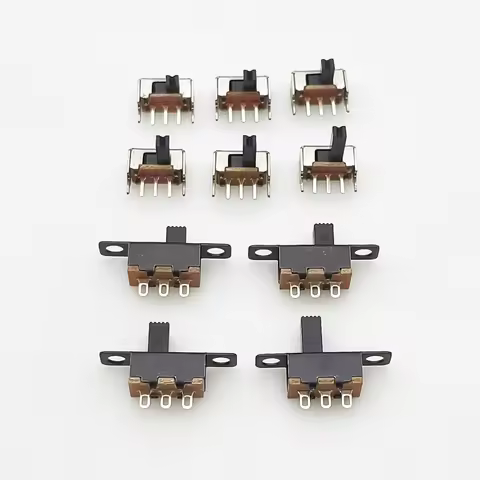 20Pcs SK12D07VG SS12F15 Toggle Switch 3Pin PCB 1P2T Micro Slide Switch Handle High 2/3/4/5/6/7mm