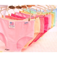 High/Middle Waist Underwear Cotton Underpants Breathable Female Panties Innerwear Seluar Dalam Wanit