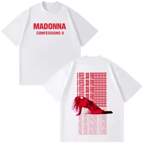 New Summer Hot Sale Madonna CONFESSIONS II Album Tour 2026 Print TShirt Unisex Fashion Harajuku T-sh