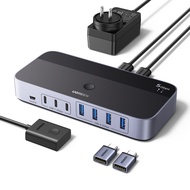 UGREEN USB 3.0  2 Input 7 Output USB Hub with Power Adapter | High Speed 5Gbps USB Hub for Multiple 