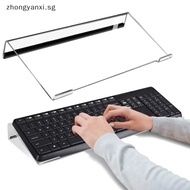 Zhongyanxi Acrylic Computer Keyboard Stand 78-Keys Keyboard Riser Lift Tray Non-slip Transparent Desktop Keyboard Holder Office Supplies SG